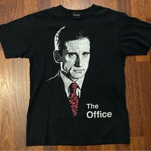 The Office TV Show Michael Scott Graphic Black Tshirt